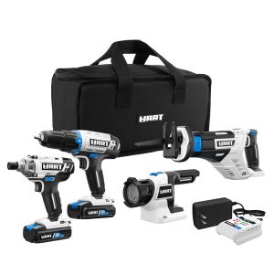 20-Volt Cordless 4-Tool Combo Kit (2) 1.5Ah Lithium-Ion Batteries and 16-inch Storage Bag